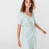 Femme BZB Robe | Robe Portefeuille Imprimee Ecru Clair