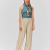 Femme BZB Pantalon | Pantalon Large A Pinces Ecru