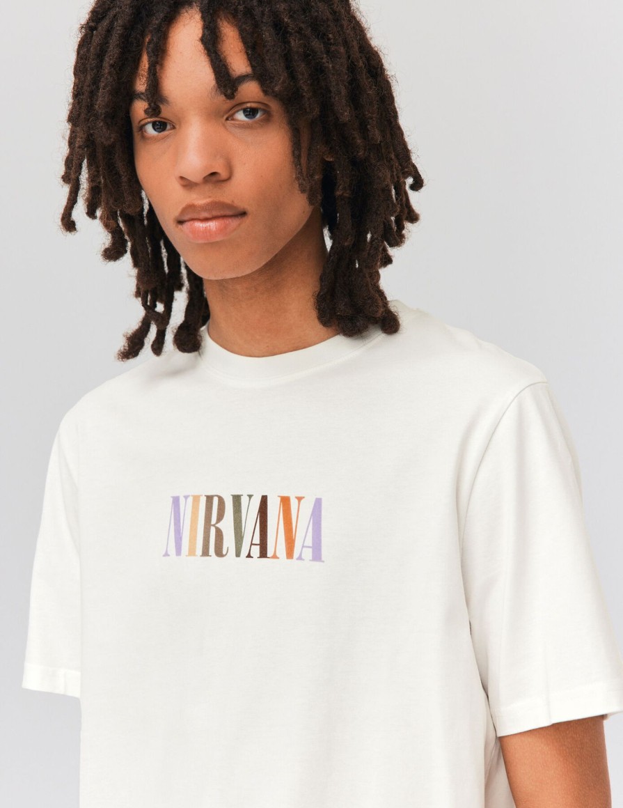 Homme BZB Tee-Shirt | T-Shirt Collab Nirvana Blanc