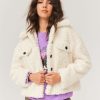 Femme BZB Veste & Blouson | Blouson Sherpa Blanc