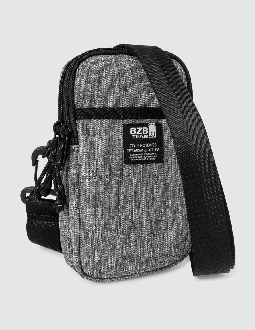 Homme BZB Sac Et Portefeuille | Sacoche Bandouliere Gris Moyen