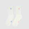 Femme BZB Collants & Chaussettes | Lot De 2 Paires Chaussettes Broderie Blanc