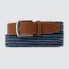 Homme BZB Ceinture | Ceinture Tressee Clem Bleu Fonce