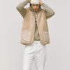 Homme BZB Veste & Blouson | Blouson Sherpa Sans Manches Reversible Beige