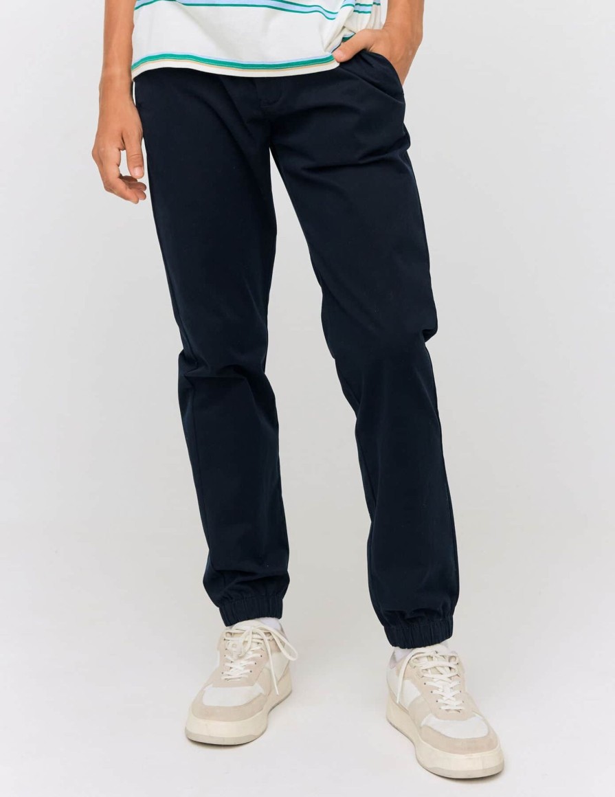 Homme BZB Pantalon | Pantalon Jogger Uni Bleu Fonce