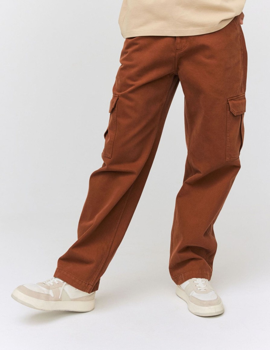 Homme BZB Pantalon | Pantalon Cargo Marron