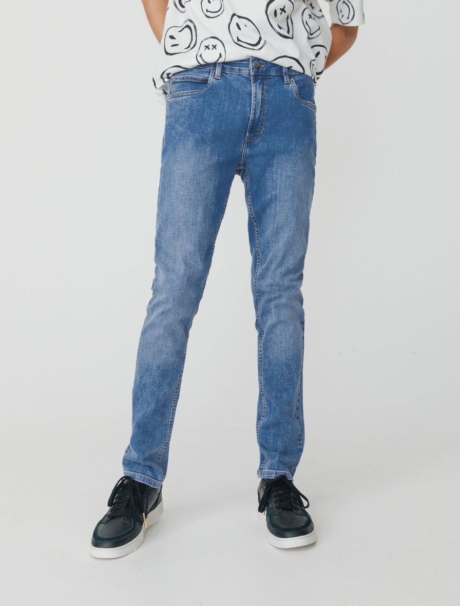 Homme BZB Jeans | Jean Slim Basique Stone Clair