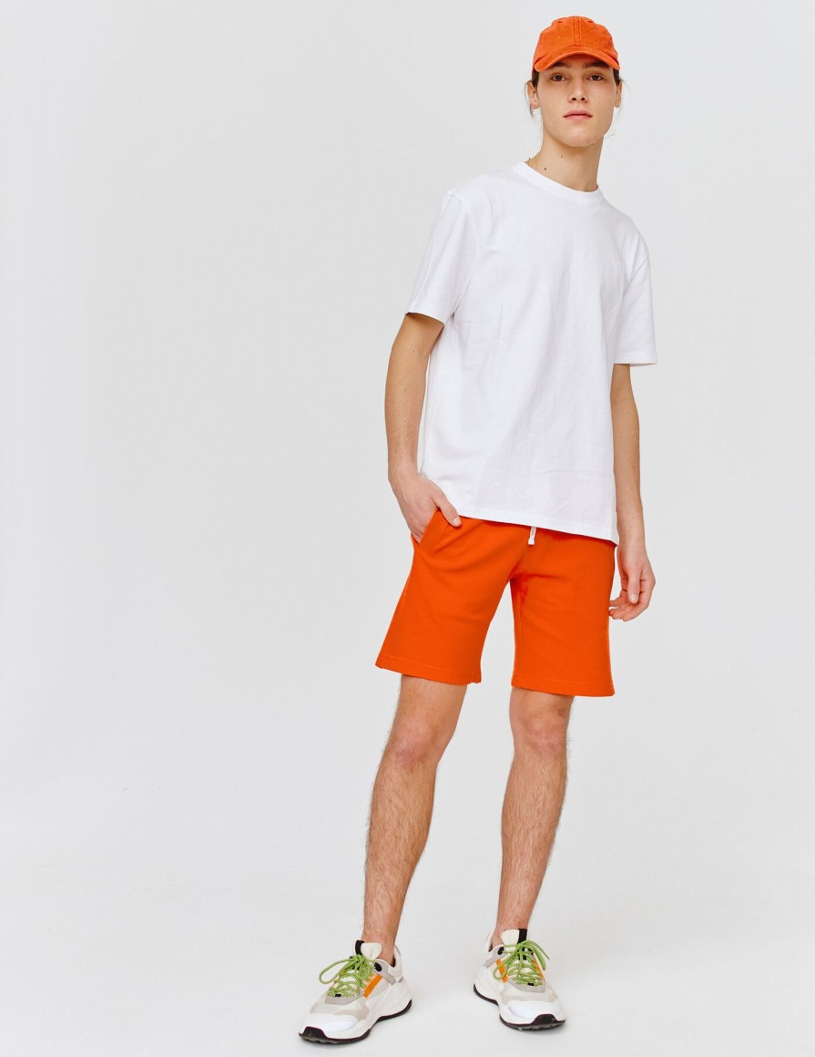 Homme BZB Bermuda | Bermuda Maille En Coton Pique Orange