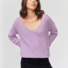 Femme BZB Pull | Pull Tout Doux Col V Violet