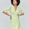 Femme BZB Robe | Robe Cache Coeur Imprimee Vert Clair