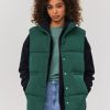 Femme BZB Manteau & Doudoune | Doudoune Sans Manches Rembourrage Recycle Vert Kaki