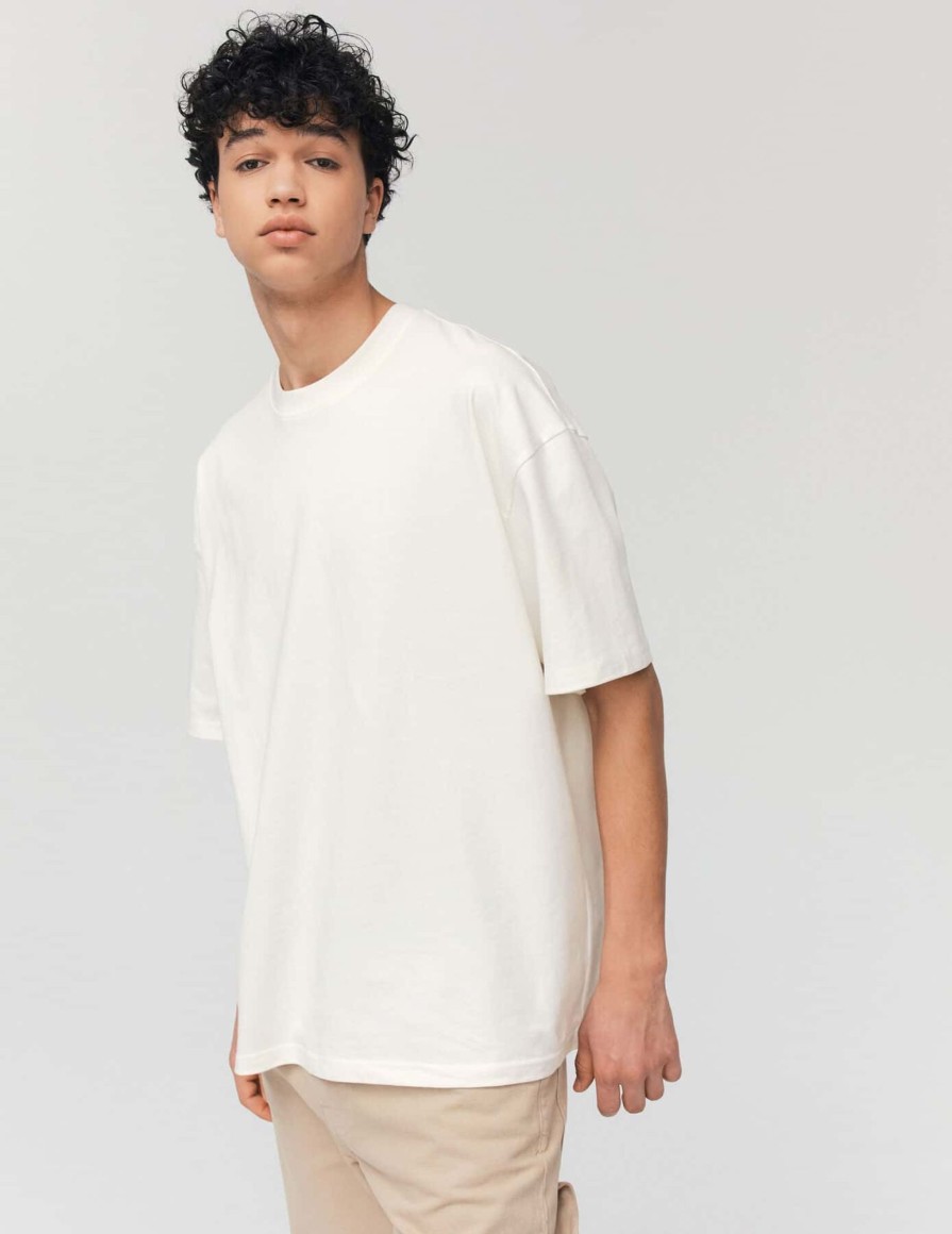 Homme BZB Tee-Shirt | T-Shirt Oversize Blanc