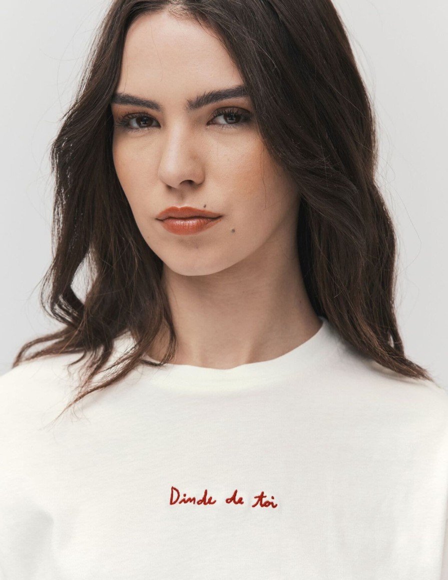 Femme BZB Tee-Shirt & Polo | T-Shirt Noel "Dinde De Toi" Blanc