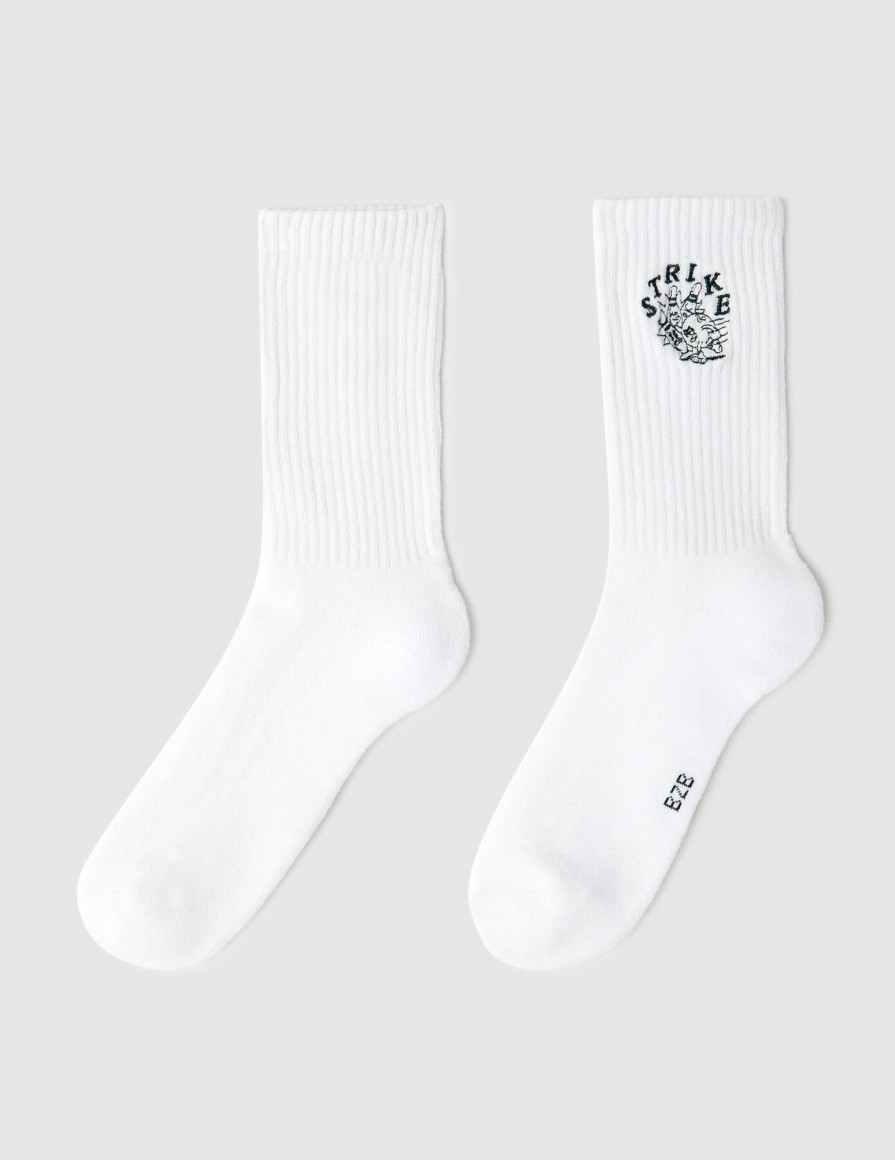 Homme BZB Chaussettes | Chaussettes Unitaires Broderie Vert