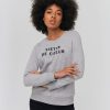 Femme BZB Sweat | Sweat Imprime "Sister De Coeur" Gris Clair