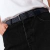 Homme BZB Ceinture | Ceinture Tressee Elastiquee Noir