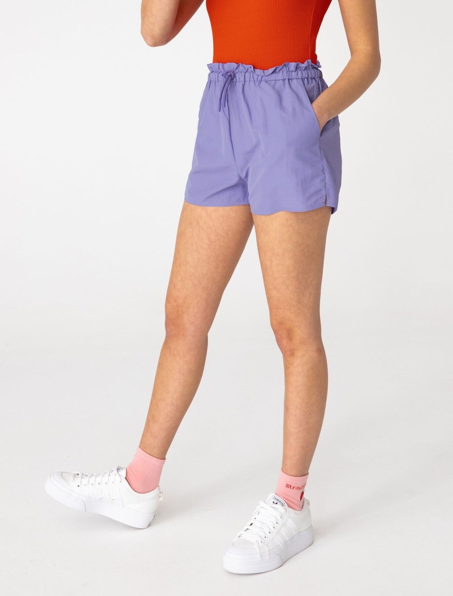 Femme BZB Short | Short En Nylon Violet Fonce