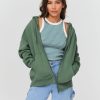 Femme BZB Sweat | Sweat Oversize Zippe Vert