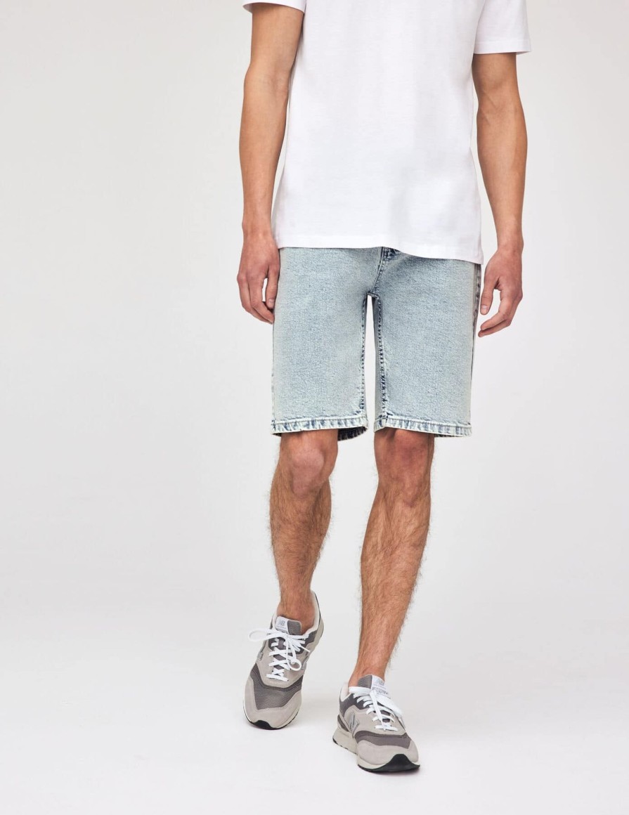 Homme BZB Bermuda | Bermuda En Jean Bleach Bleu Turquoise