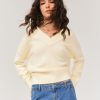 Femme BZB Pull | Pull Oversize Col V Naturel