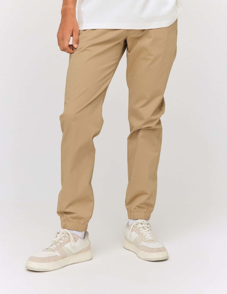 Homme BZB Pantalon | Pantalon Jogger Uni Beige