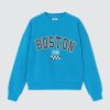 Femme BZB Sweat | Sweat Campus Boston Bleu Moyen