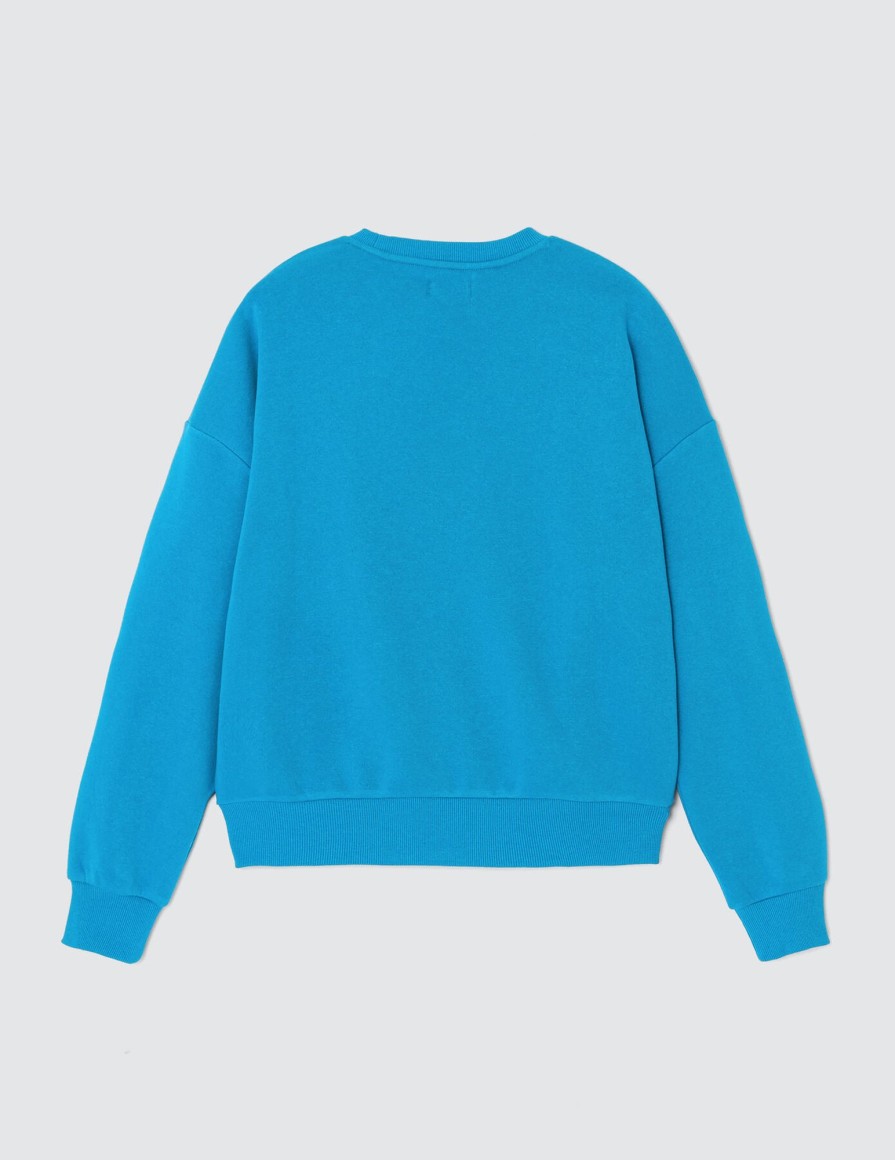 Femme BZB Sweat | Sweat Campus Boston Bleu Moyen