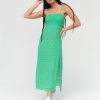 Femme BZB Robe | Robe Longue Bretelles A Nouer Vert