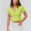 Femme BZB Tee-Shirt & Polo | T-Shirt Col Polo Vert Clair