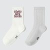 Femme BZB Collants & Chaussettes | Lot De 2 Paires De Chaussettes Fantaisie Blanc