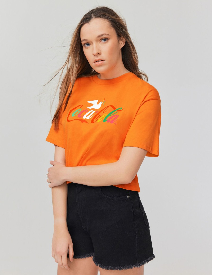 Femme BZB Tee-Shirt & Polo | T-Shirt Licence Coca Cola Orange