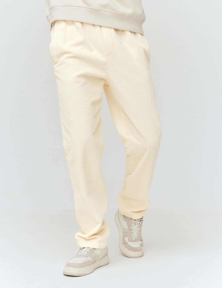 Homme BZB Pantalon | Pantalon Velours Blanc