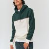 Homme BZB Sweat | Sweat Colorblock Avec Bande Contrastee Vert