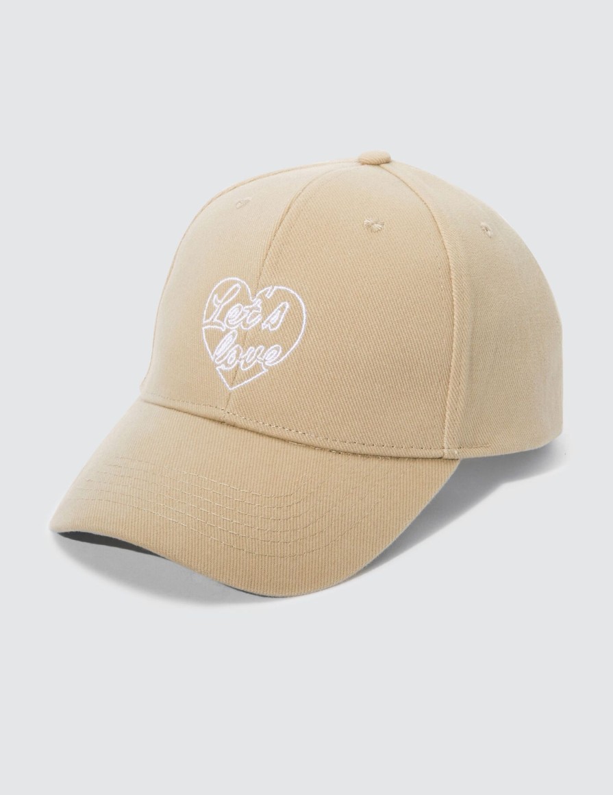 Femme BZB Casquettes & Bob | Casquette Brodee Let'S Love Beige