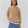 Homme BZB Pull | Pull Col Rond En Maille Beige