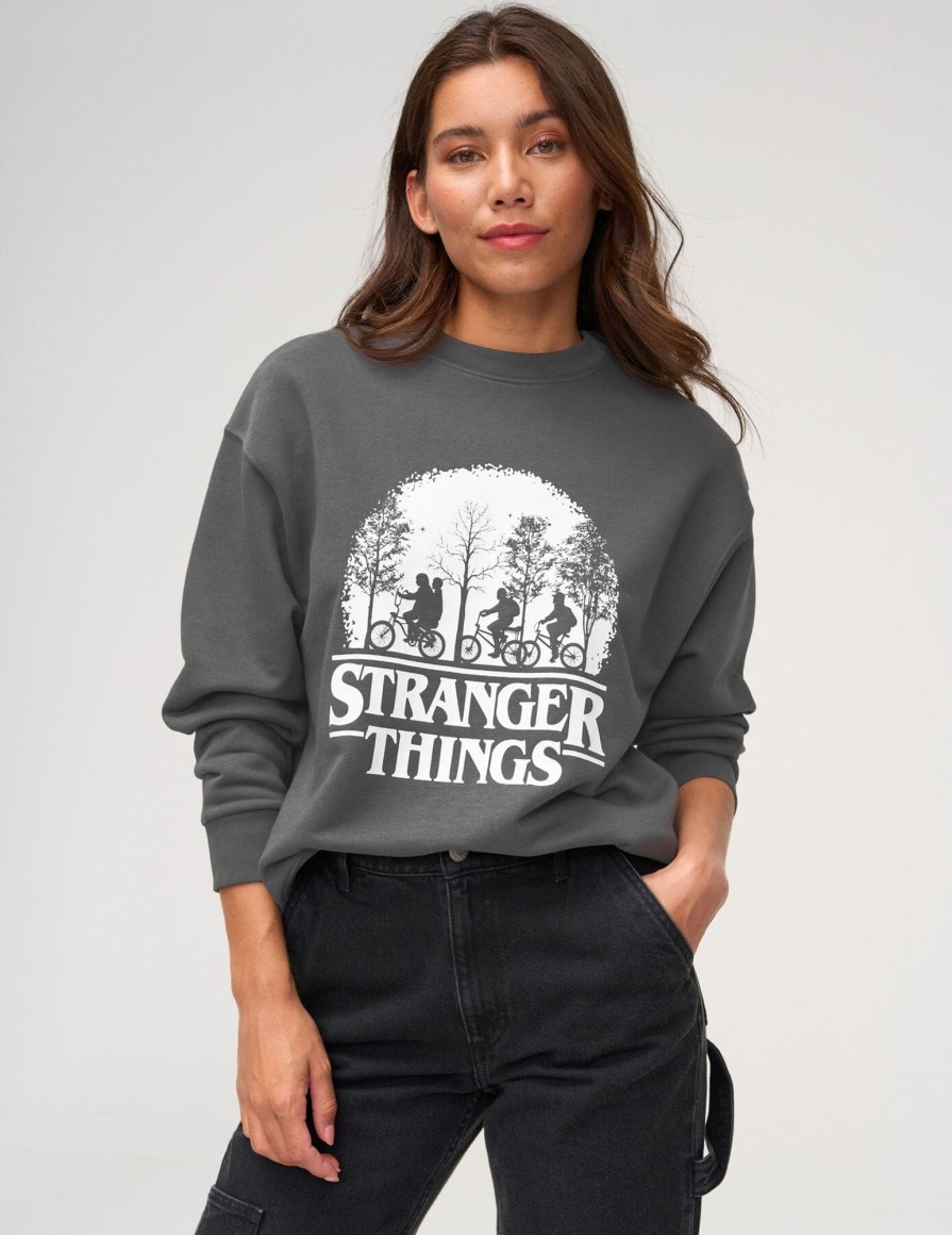 Femme BZB Sweat | Sweat Licence Stranger Things Gris Fonce