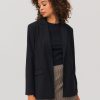 Femme BZB Veste & Blouson | Blazer Uni Noir