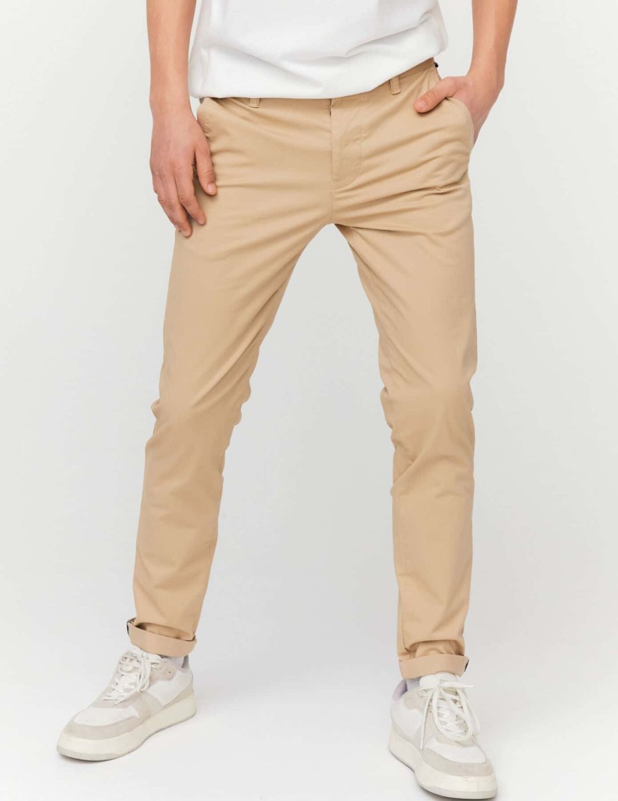 Homme BZB Pantalon | Pantalon Chino Ajuste Beige