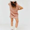 Femme BZB Robe | Robe Sweat Sans Manches Polyester Recycle Rose Pale